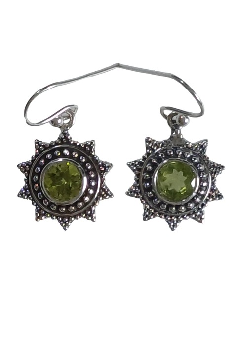 Cercei din argint 925 TSR, cu pietre naturale labradorit model 1PJS10