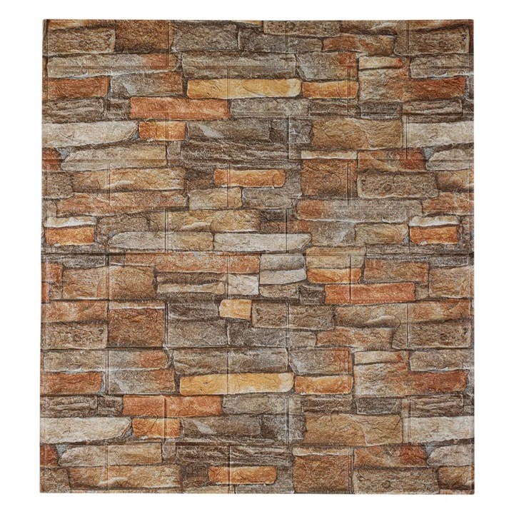 Öntapadós Dekorációs Faltapéta, Kő Minta, Méretek 70x77cm, Többszínű, MYONNA IT & E- COMMERCE ®