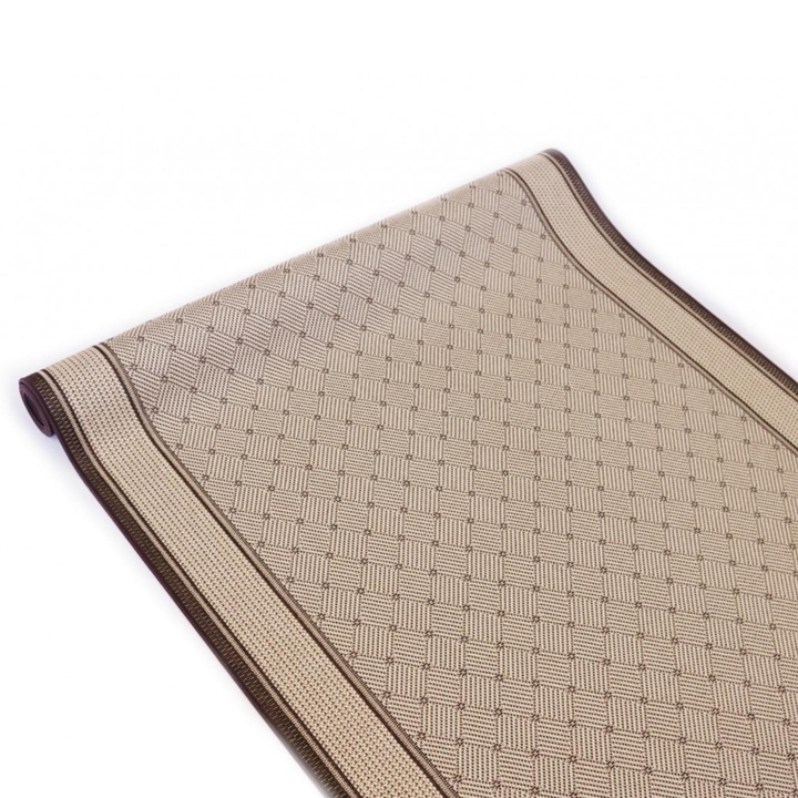 Traversa Festonata / Surfilata, Latime 0.67m, Tip Iuta, Model Covorexpert Flex 1944-19, Marime 67 x 500 cm, Crem, Maro, Antiderapant, Antialergic, Polipropilena, Living, Dormitor, Coridor, Hol 67 x 500