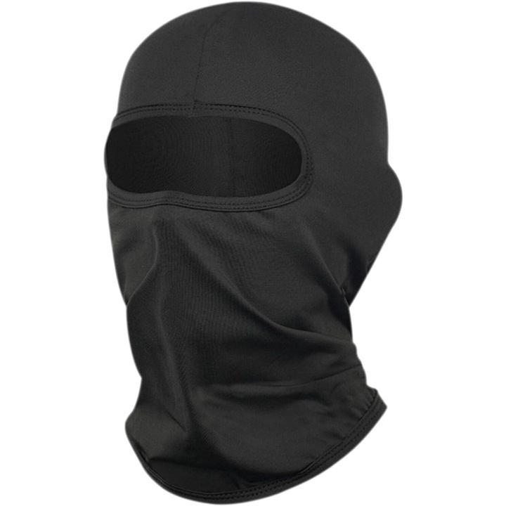 Masca de fata balaclava, protectie UV, material respirabil, 38x24cm, schi, snowboarding, snowmobiling, ciclism, motociclism, trekking si alpinism, Gri Inchis