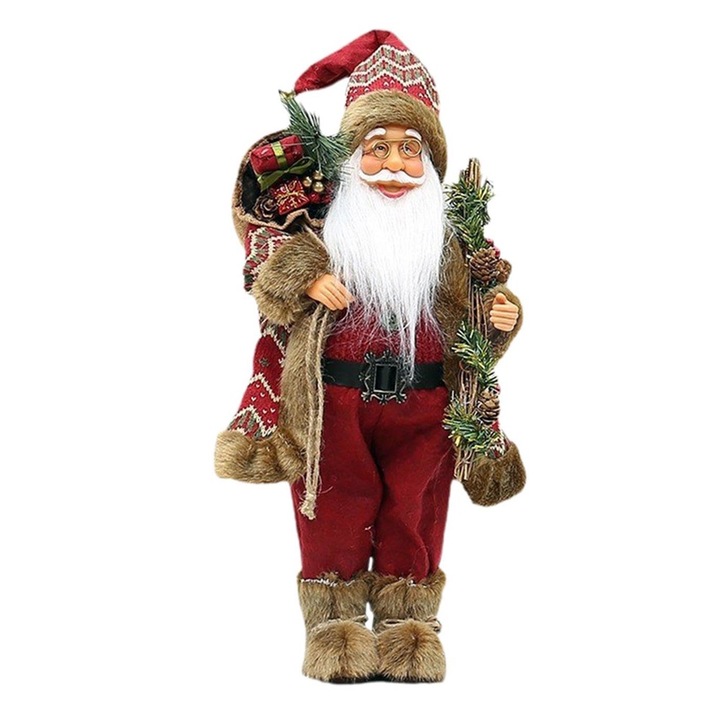Figurina Craciun, Huitrax, 18x9x30cm, Multicolor