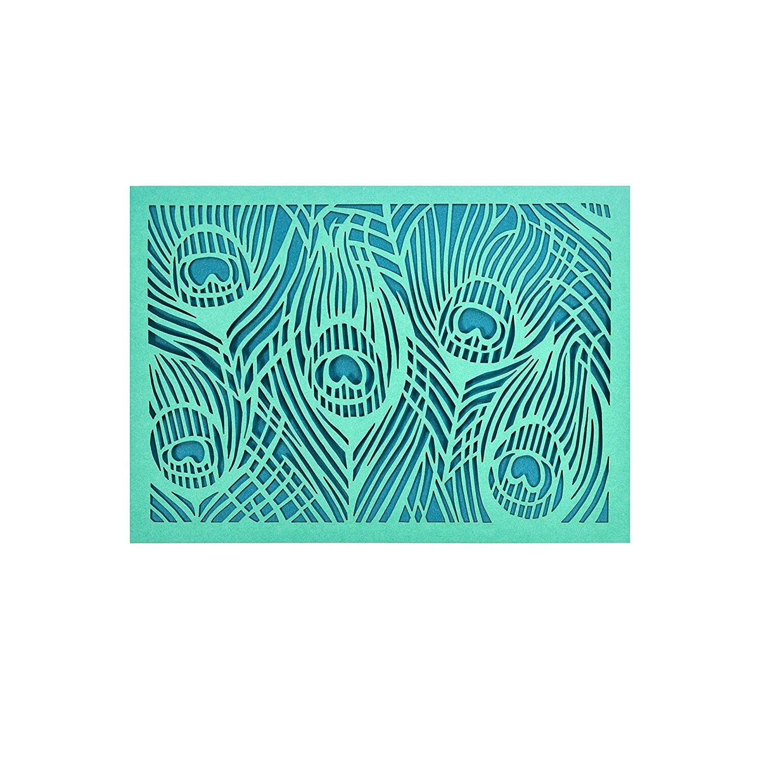 Carte postala cu plic - Peacock Feathers