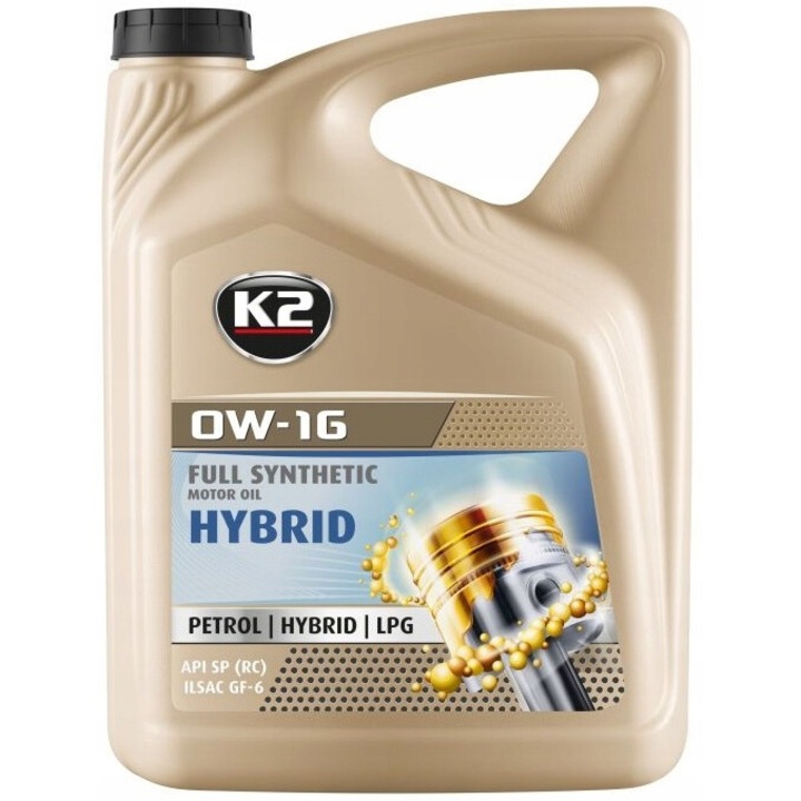 Ulei motor K2 0W-16 HYBRID, GF-6, 5L