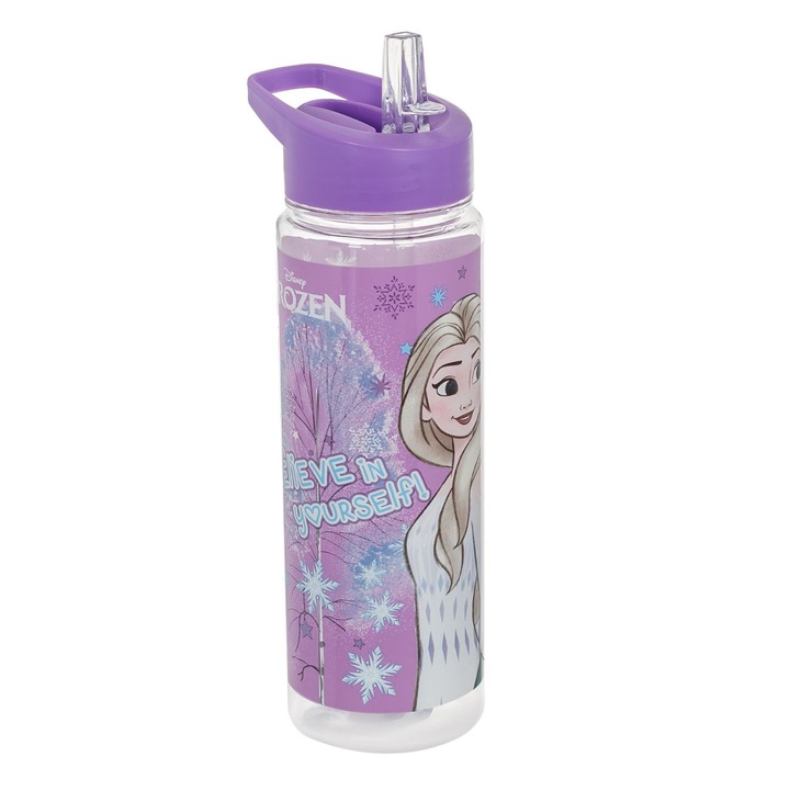Детска бутилка за вода Frozen "Believe in Yourself" Purple Flip Top 650 ml