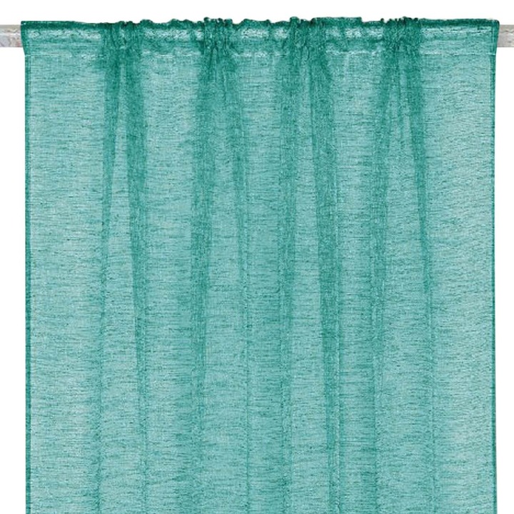 Декоративна завеса с панделка 140x260см, Зелена