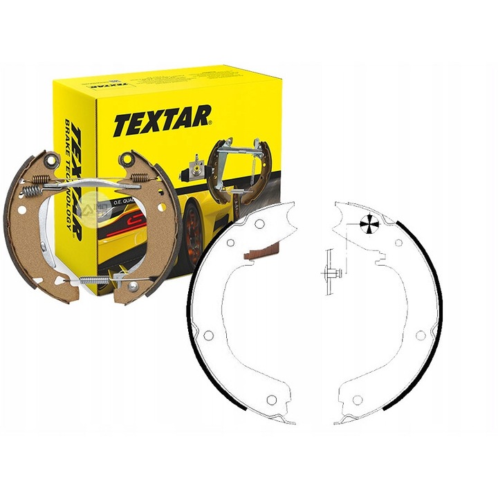 Fékpofák, Textar, 91066000, 34x199mm, MITSUBISHI PAJERO
