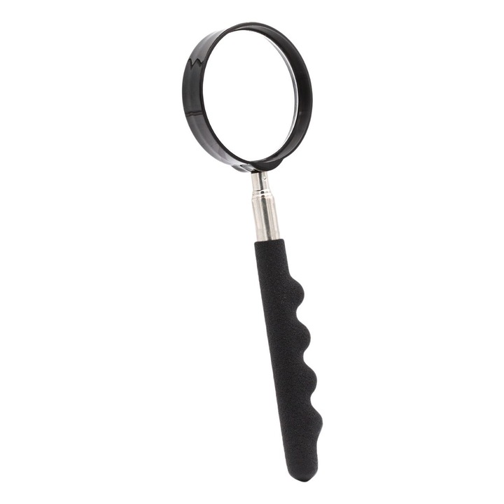 Lupa Telescopica, Diametru 6cm, Extensie 47cm, Maner Antiderapant, Negru, MYONNA IT & E- COMMERCE ®
