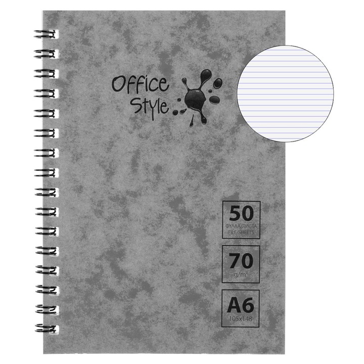 A6-os szürke jegyzetfüzet - 50f