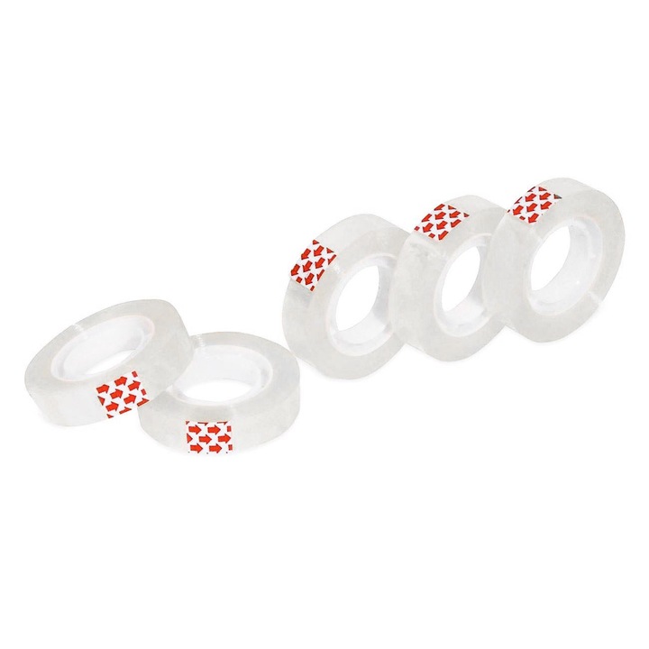 Banda adeziva transparenta 33m x 12mm - 5buc