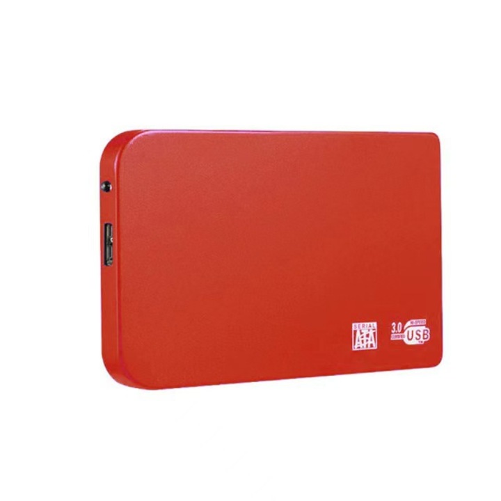 Hordozható külső SSD, 2 TB, USB 3.0, PC-hez, Mac-hez, asztali számítógéphez, laptophoz, Windowshoz, Linuxhoz, piros