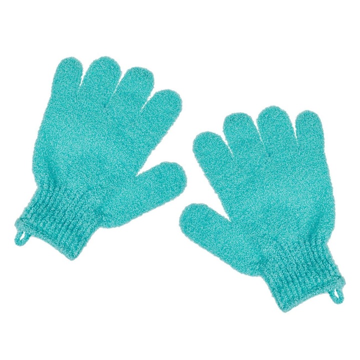 Manusi Exfoliante de Baie, Verde Marin, Set 2 Bucati