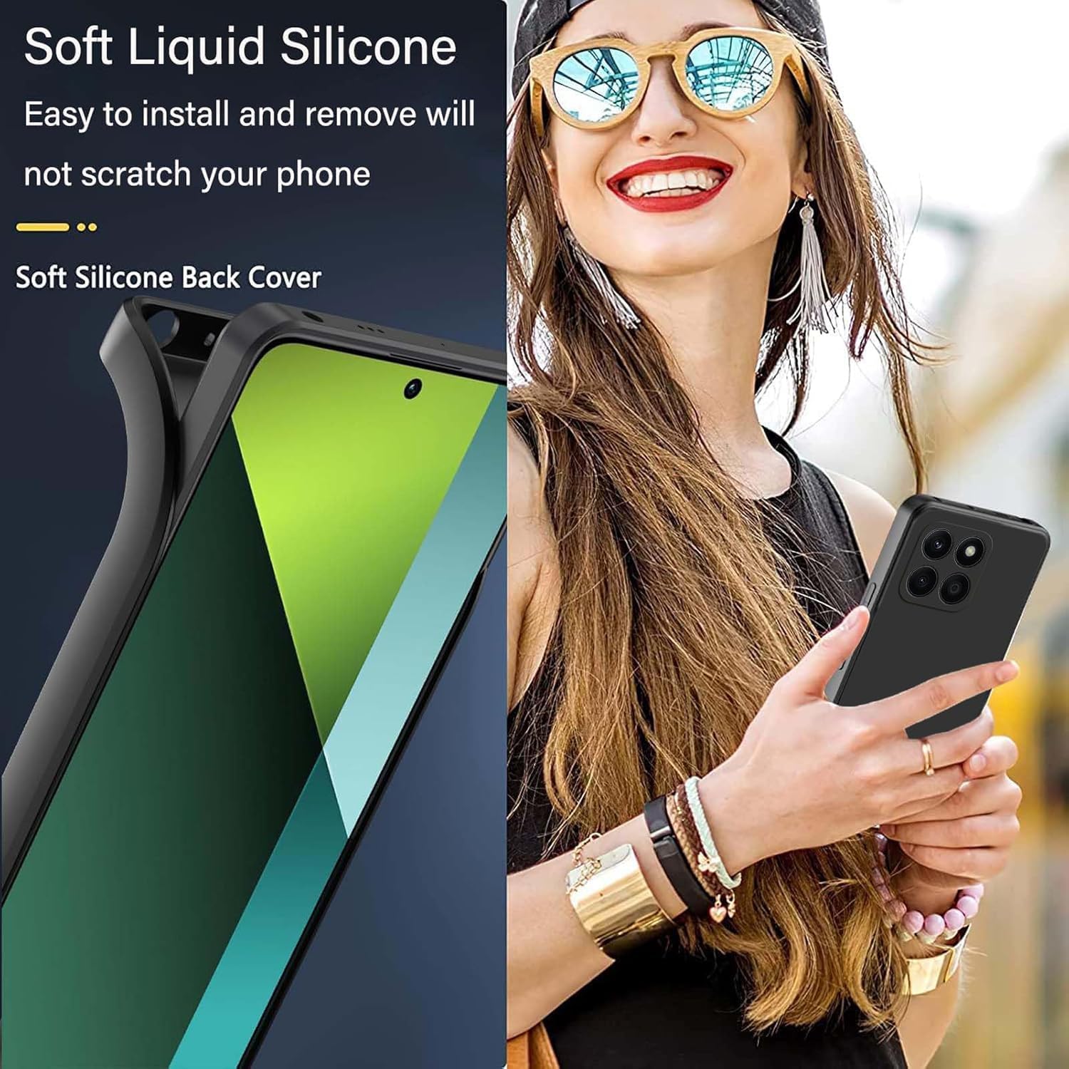 Husa Soft Touch, slim, ALC Mobile, anti soc, compatibila cu HONOR Magic 7 Lite, Negru Tpu