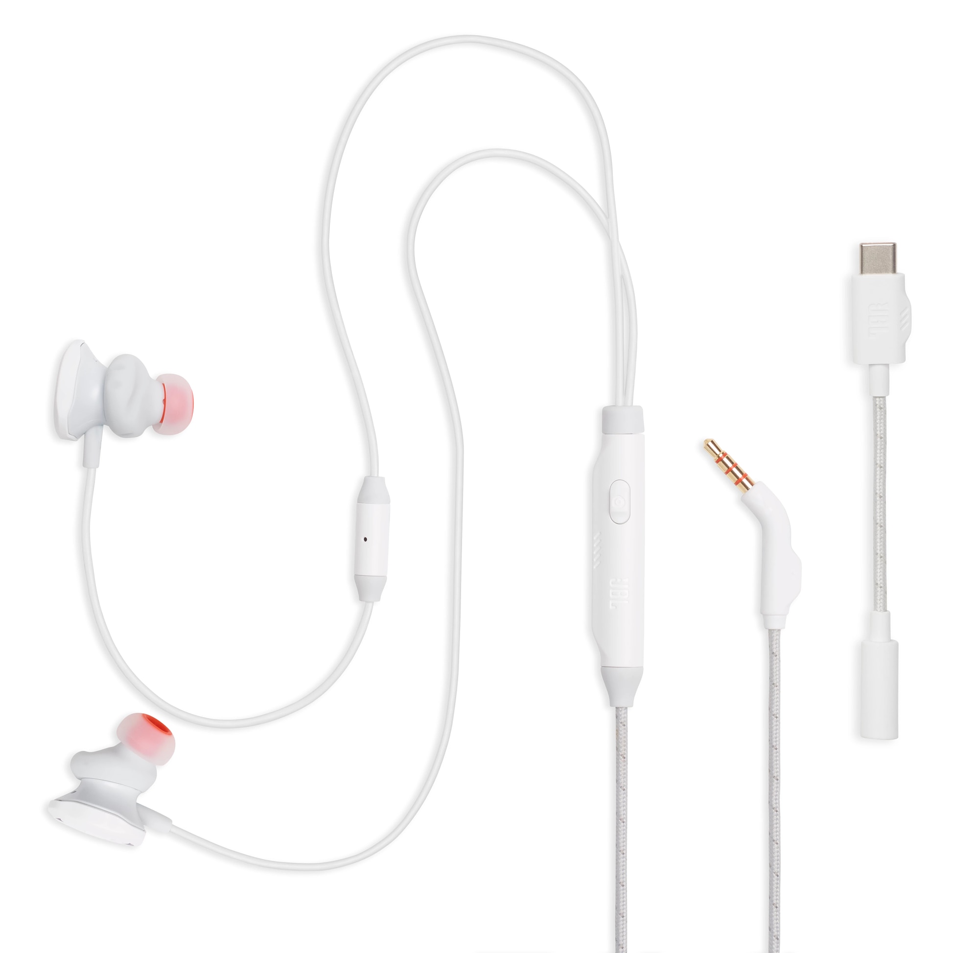 Casti gaming JBL Quantum 50C, USB-C, alb