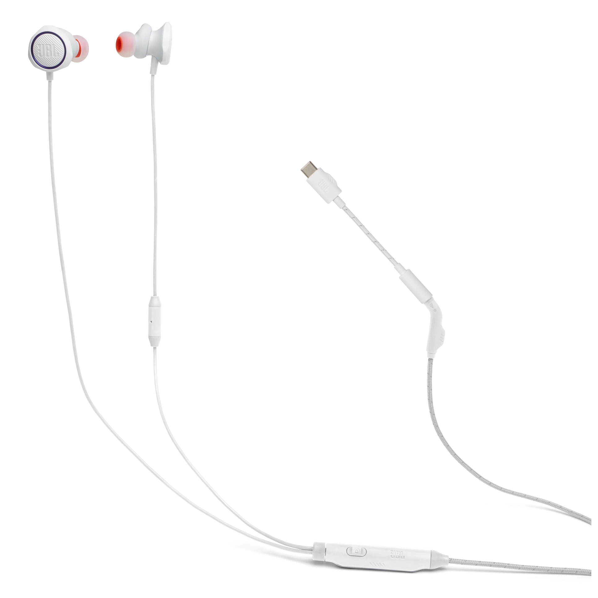 Casti gaming JBL Quantum 50C, USB-C, alb