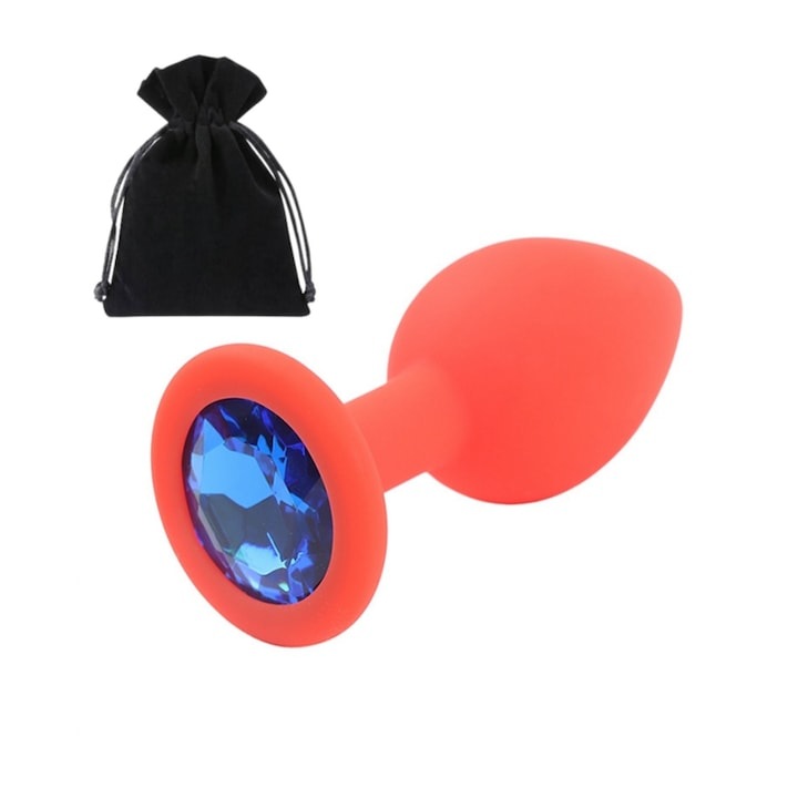 Анална тапа WELUOT, За начинаещи, Силикон, 7.2x2.8 см, Червен