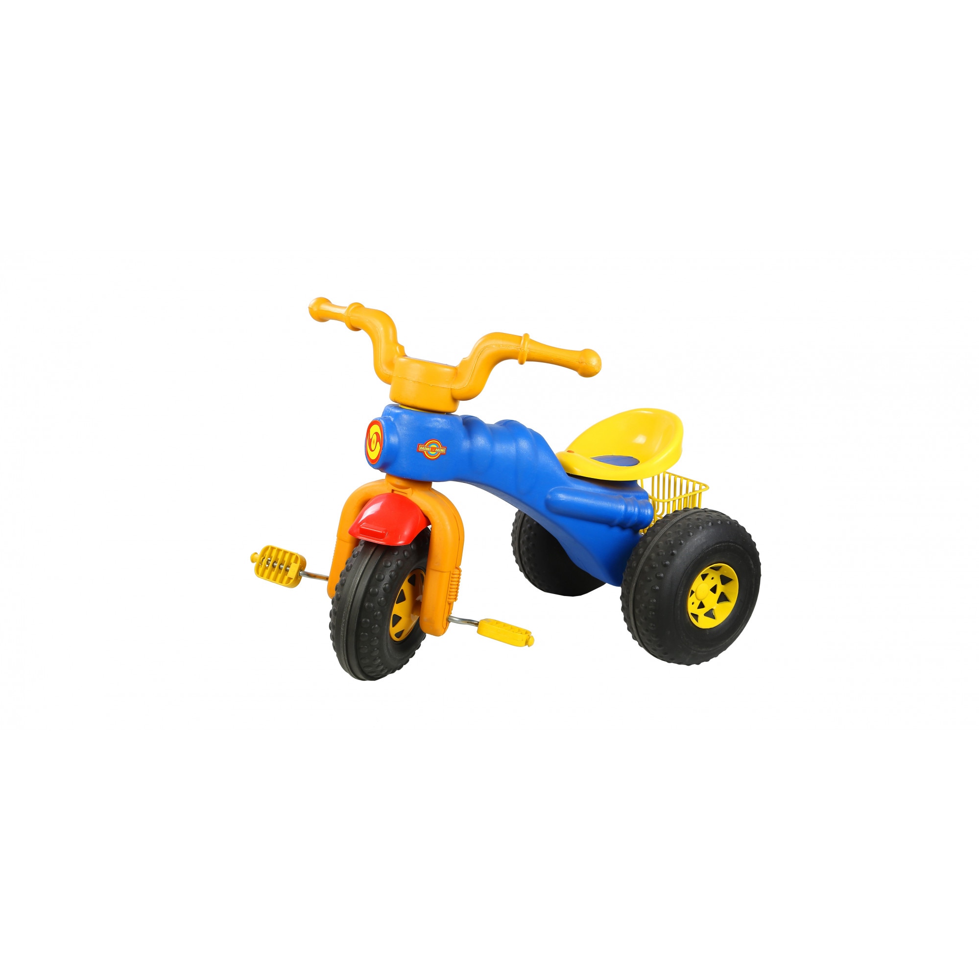 Tricicleta cu pedale pentru copii si bebe MINIKID®, Stabilitate Marita, Pentru Interior si Exterior, Multicolor
