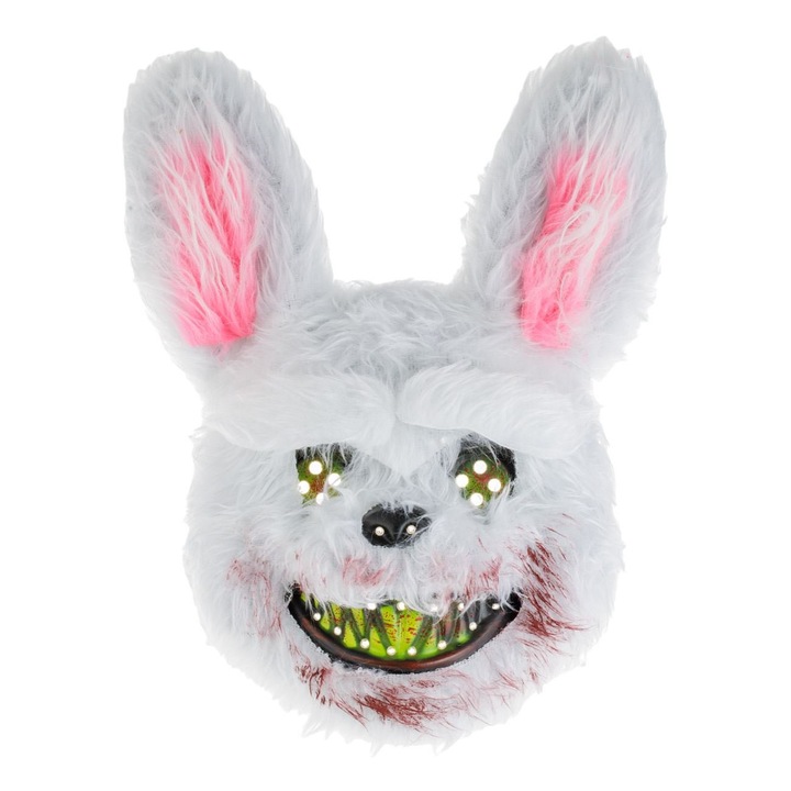 Masca Horror, Iepure Alb, Dinti Mari, Sange Pe Gura