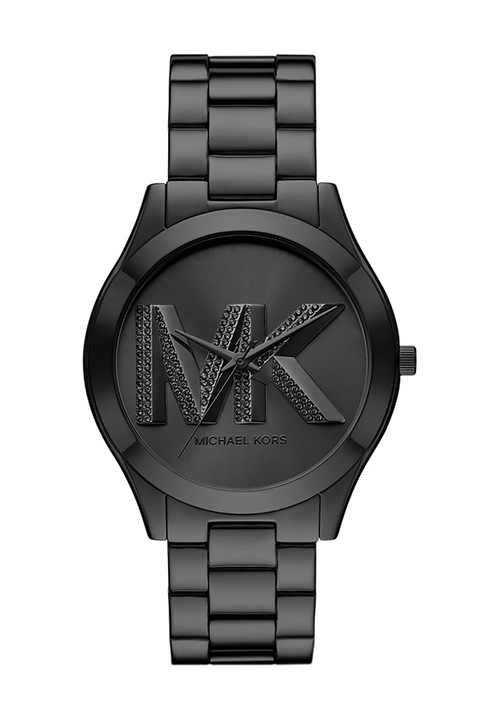 Michael Kors, Ceas de otel inoxidabil cu logo pe cadran, Negru