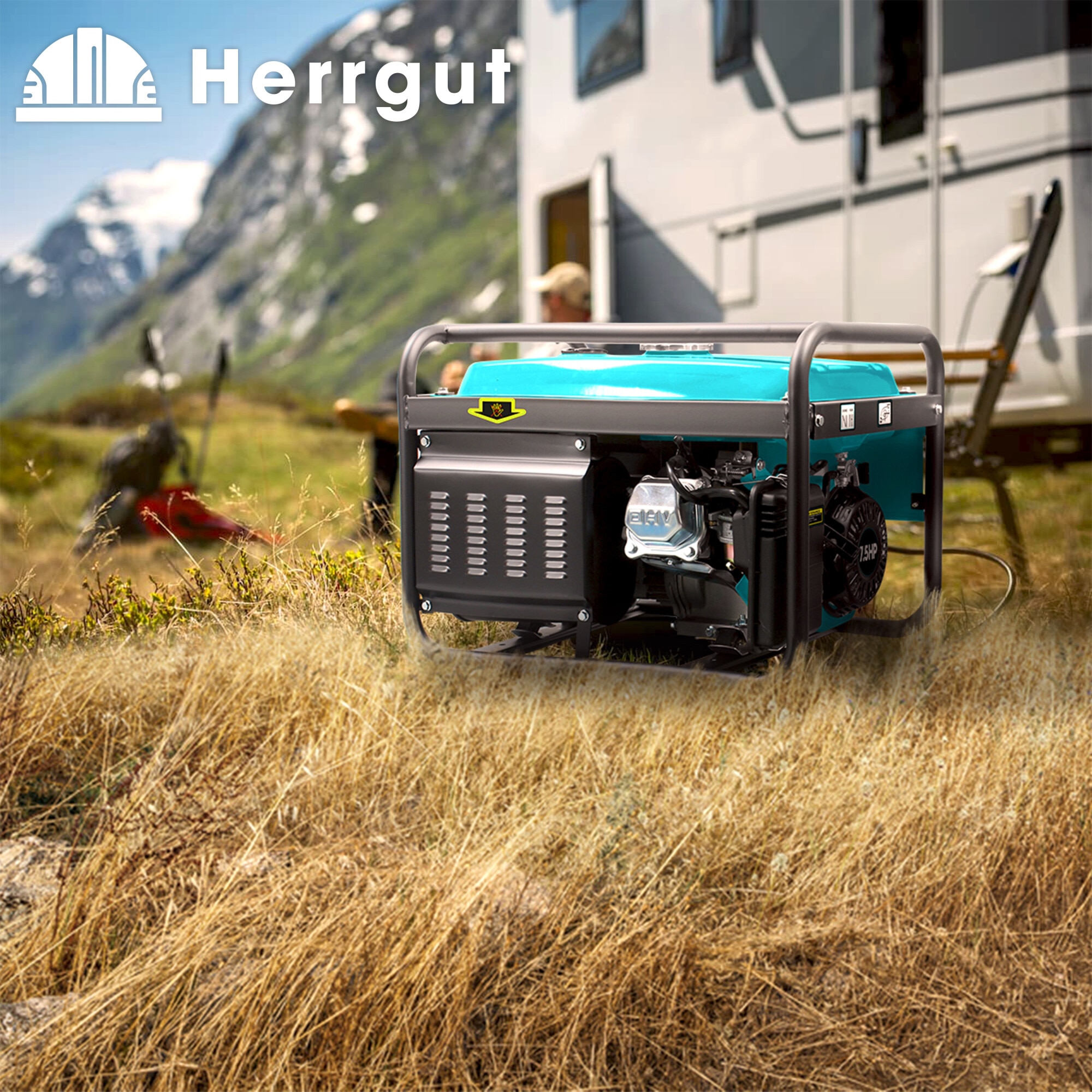 Generator curent electric profesional Herrgut pe benzina, GPL, gaz ...