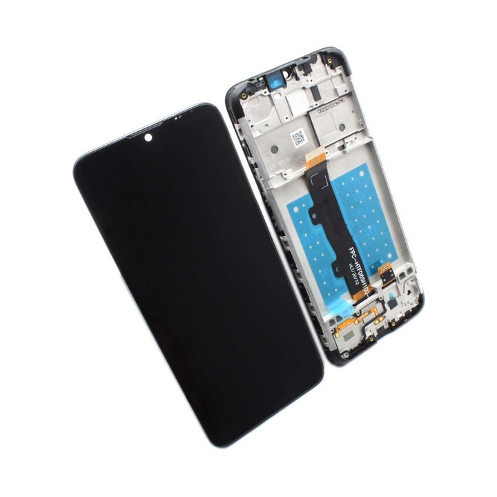 Дисплей, съвместим с Motorola E7 XT2095-2 с черна черна рамка