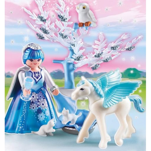 Set figurine Playmobil Zana iernii cu cal inaripat