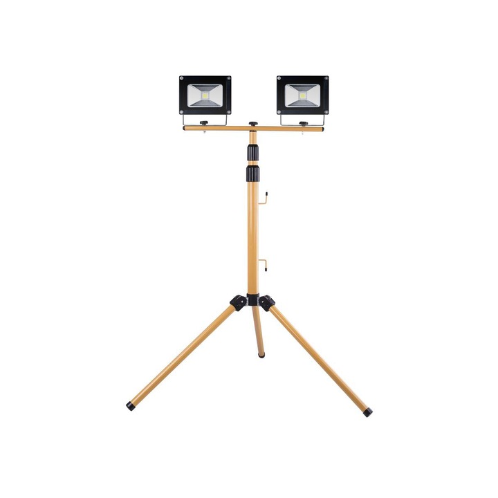 Proiectoare cu led pe trepied 2x20W, galben, Emos