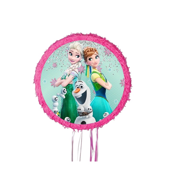 Pinata Frozen, Diametru 42 cm + Bat, Multicolora