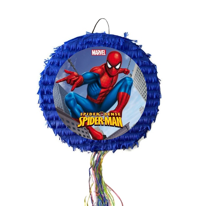 Pinata Spider Man, Diametru 42 cm + Bat, Pinata Marvel