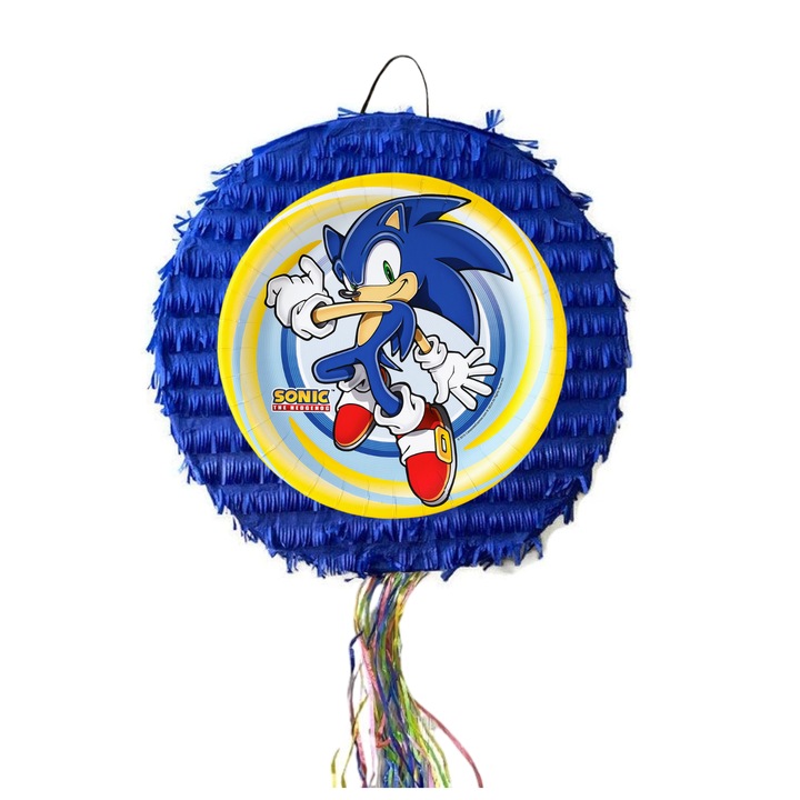 Pinata Sonic Rotunda, Diametru 42 cm + Bat