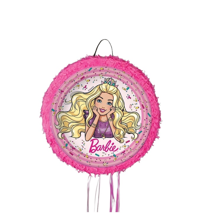 Pinata Barbie, Diametru 42 cm + Bata