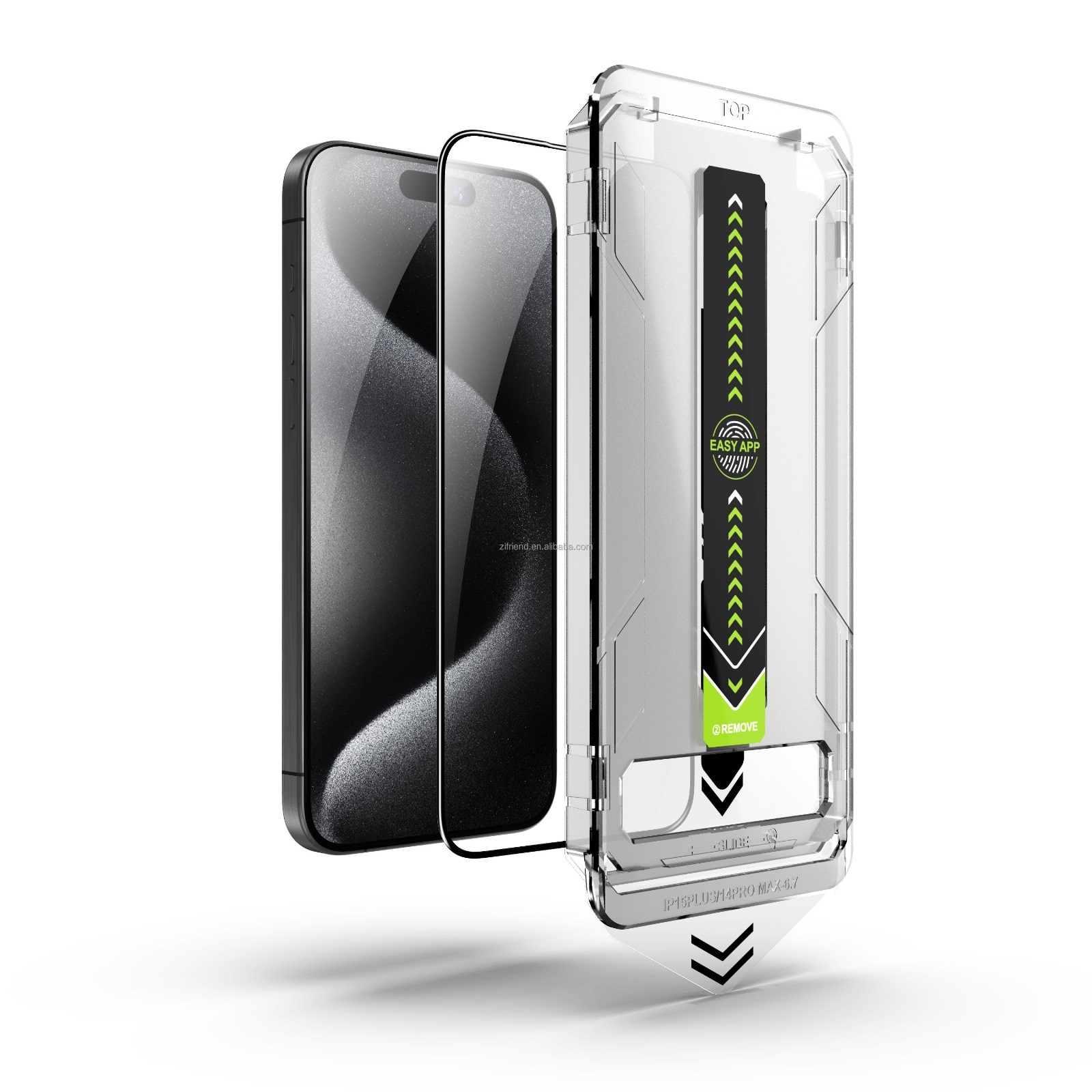 Set 2 Folii Protectie Ecran Din Sticla Securizata, Cu Dispozitiv De Aplicare Automata In 30 De Secunde Cu Easy App, Compatibil Cu Iphone 12 Pro Max