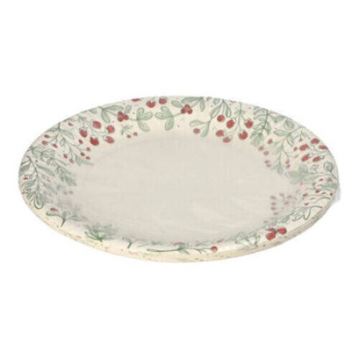 Eldobható kerek papírtányér "Karácsony" 23 cm 10 db