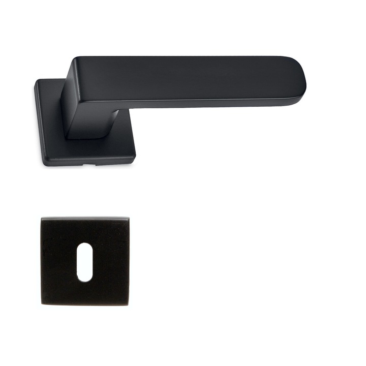 Maner usa model Club negru mat rozeta cheie