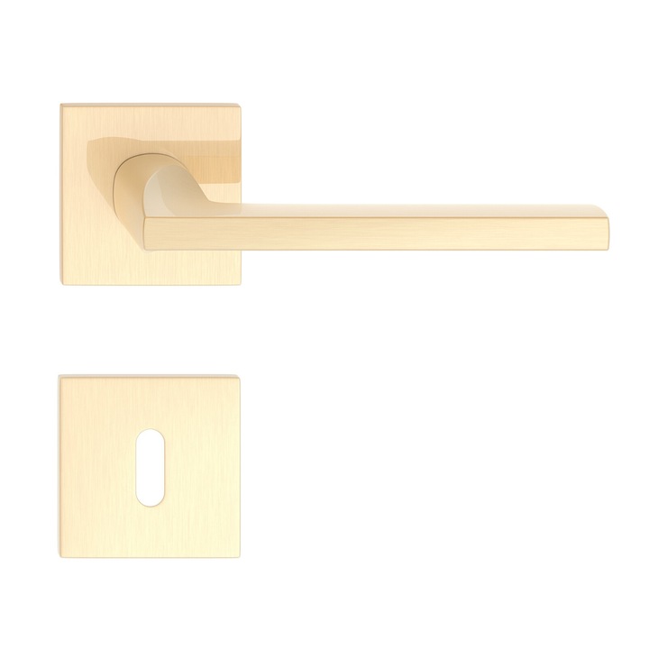 Maner usa model Elsa FIT auriu satin lucios rozeta cheie