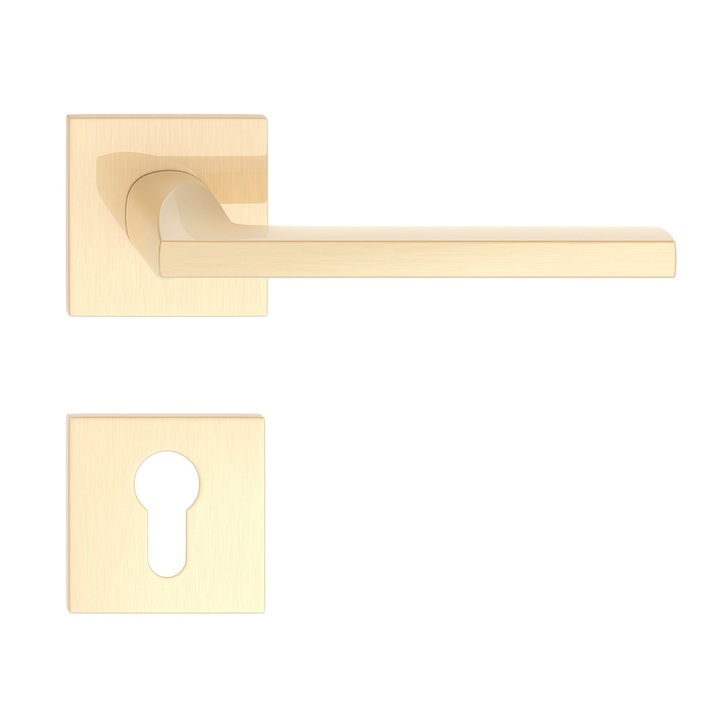 Maner usa model Elsa FIT auriu satin lucios rozeta yala