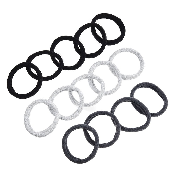 Set Elastice Par Femei, Frotte, Multicolor, 12 Bucati, COMSTO IT & E- COMMERCE ®
