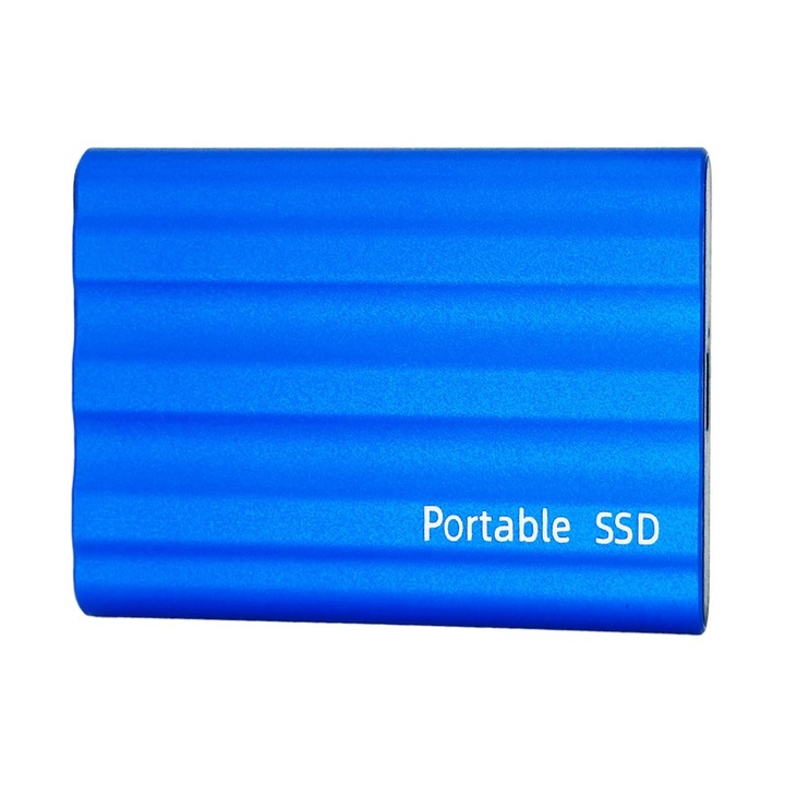 Külső SSD 1 TB, nagy sebességű mobil meghajtó, USB 3.0 port, kék