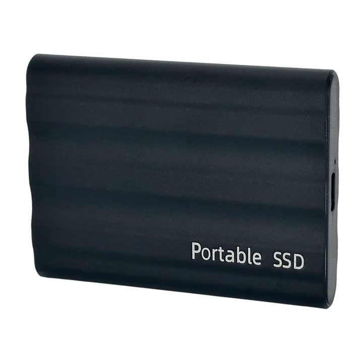 Външен SSD 1TB, високоскоростен мобилен диск, USB 3.0 порт, черен