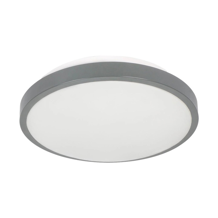 Плафон VIRONE SELENE CL/2XE27-10MV/G, 2xE27, макс. 2x60W, сензор за движение, IP54, IK07, метал/пластмаса, сив