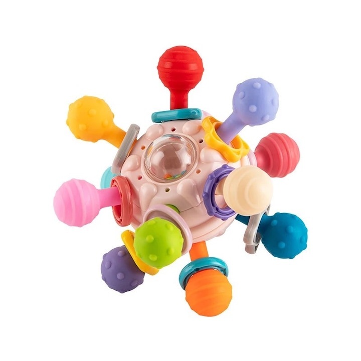 Сензорна играчка за бебета, WELUOT, интерактивна, розова