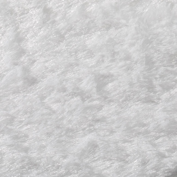 Tesatura Decorativa Craciun, Blana Artificiala, Alba, 2.5m x 24cm