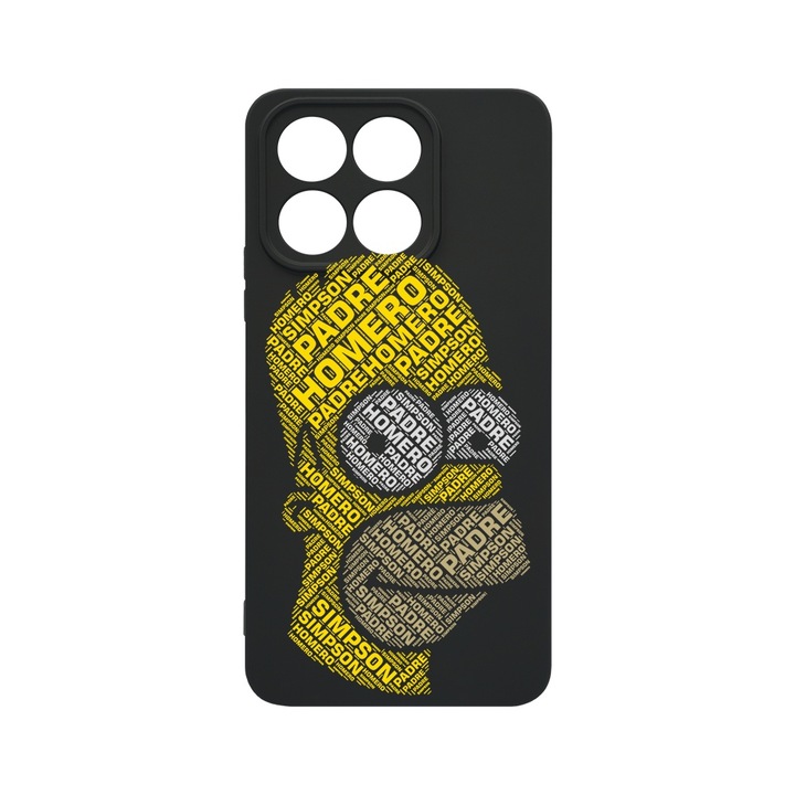 BestCase® Husa Slim Premium Silicon 1.2MM, Compatibila Cu Honor X8a, Calligraphy Homer Simpson, Microfibra in interior, Antisoc, Protectie camera si ecran, PB 1536