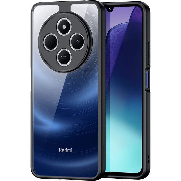 Tok, Dux Ducis Aimo kompatibilis Xiaomi Redmi 14C / Redmi 14R / POCO C75, Fekete És Átlátszó