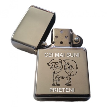 Bricheta metalica cu benzina PERSONALIZATA CEI MAI BUNI PRIETENI Bricheta metalica cu benzina PERSONALIZATA CEI MAI BUNI PRIETENI