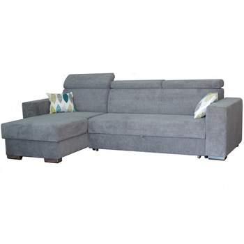 Coltar extensibil reversibil Matrix Modella, tetiere reglabile, 274x160x100 cm, Gri textil Coltar extensibil reversibil Matrix Modella, tetiere reglabile, 274x160x100 cm, Gri textil