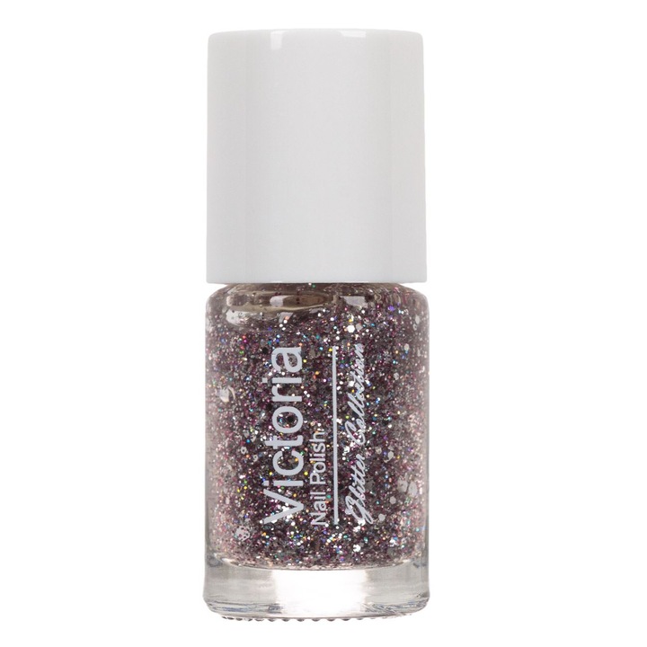 Oja de lunga durata glitter roz - 6ml