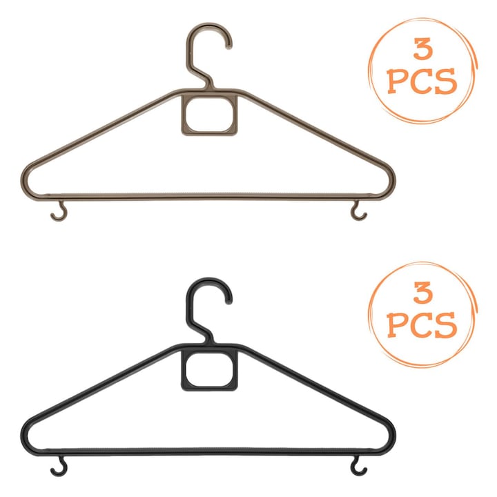 Umerase din plastic bej maro 42x21cm - 6buc