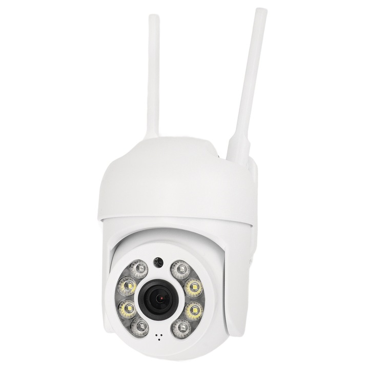 Camera IP WiFi PTZ, Jormftte, 1080P, Detectare Miscare, Voce Bidirecțională, Alb