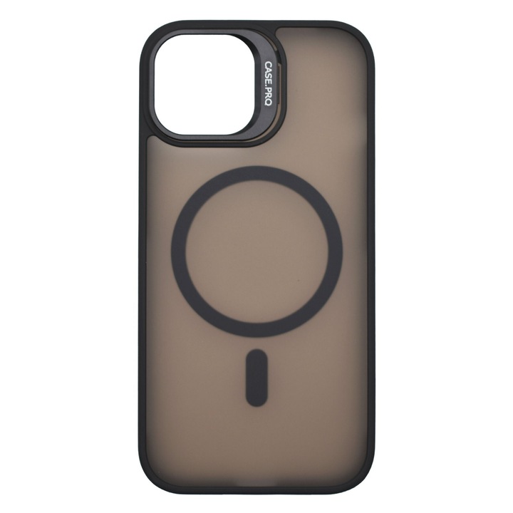 CasePro Camera Bracket Магнитен силиконов защитен калъф със защита на камерата за Apple iPhone 15, Черен