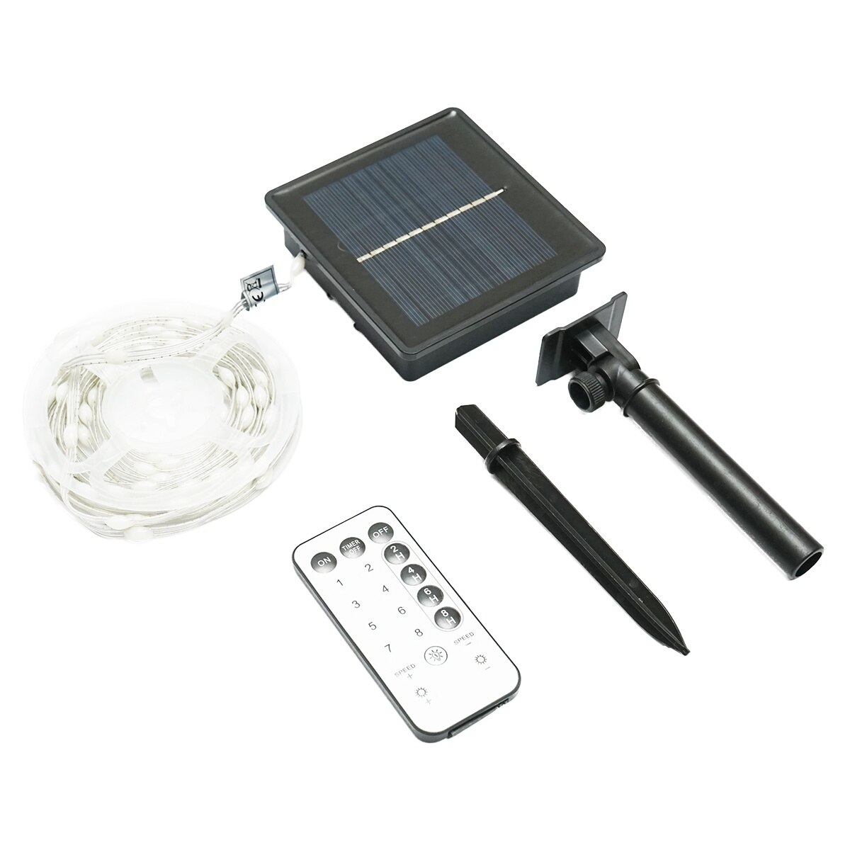 Banda LED cu panou solar 5V, 5m, telecomanda RGB+IC IP65 Breckner